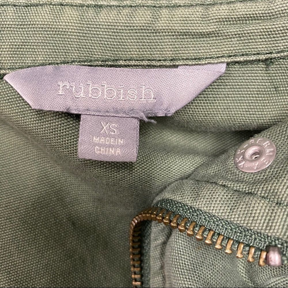 Rubbish Green 3 Pocket Drawstring Utility Jacket - Picture 8 of 8